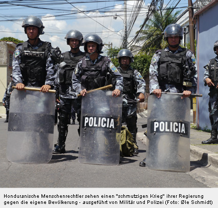 Honduranische Menschenrechtler sehen einen schmutzigen Krieg ihrer Regierung gegen die eigene Bevölkerung