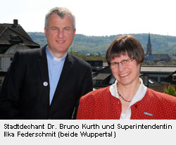 Stadtdechant Doktor Bruno Kurth und Superintendentin Ilka Federschmidt