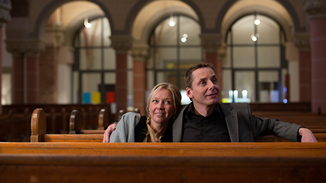 Vanessa Wunsch und Olaf Reitz in einer kurzen Umbaupause. Foto: Maik Grabosch